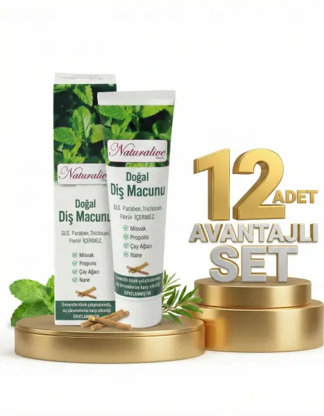 Naturalive Doğal Diş Macunu 12x100 Gr - 1