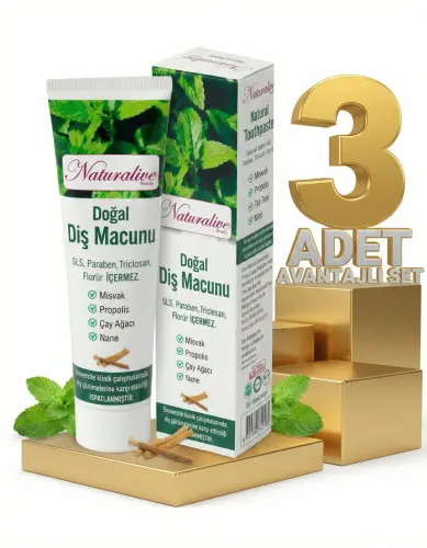 Naturalive Doğal Diş Macunu 3x100 Gr - Naturalive