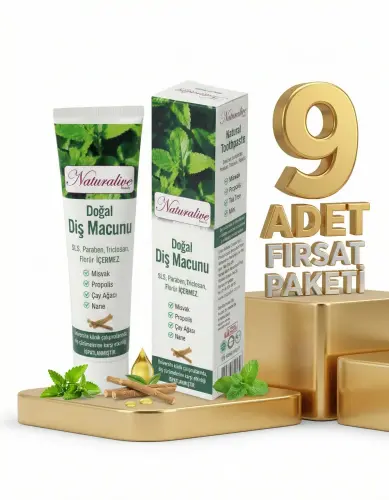 Naturalive Doğal Diş Macunu 9x100 Gr - Naturalive