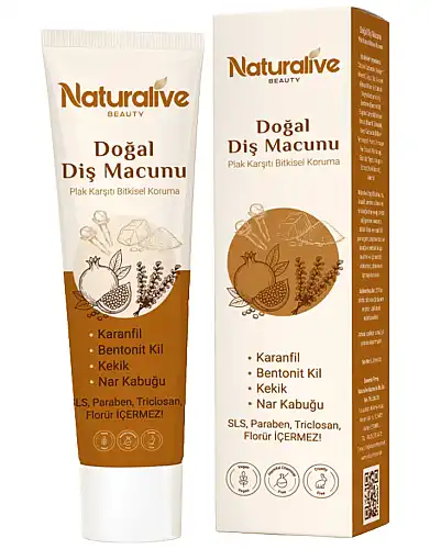 Naturalive Doğal Diş Macunu Plak Karşıtı Bitkisel Koruma 100 Ml - NATURALİVE BEAUTY