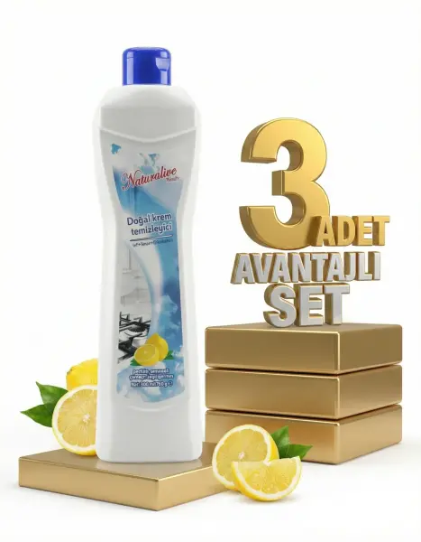 Naturalive Doğal Krem Temizleyici 3x700 Gr - 1