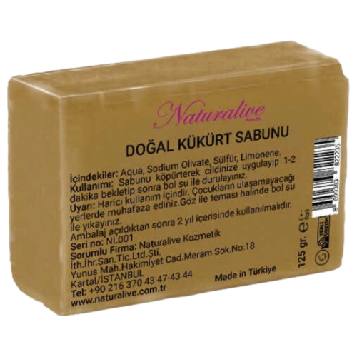 Naturalive Doğal Kükürt Sabunu 125 Gr - NATURALİVE