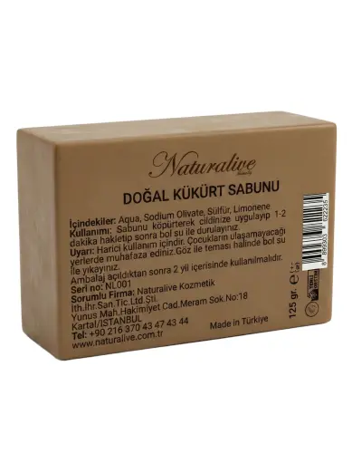 Naturalive Doğal Kükürt Sabunu 125 Gr - NATURALİVE