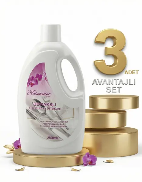 Naturalive Elde Bulaşık Deterjanı 3x2,5 Lt - 1