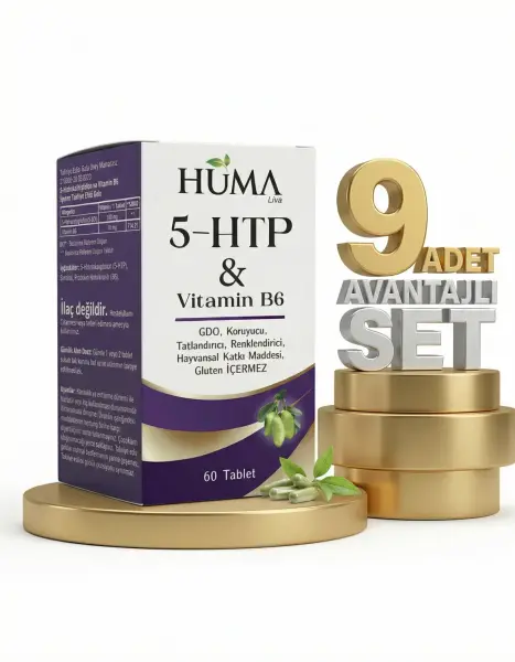 Naturalive Huma 5 Htp Vitamin B6 60lı x9 - 1