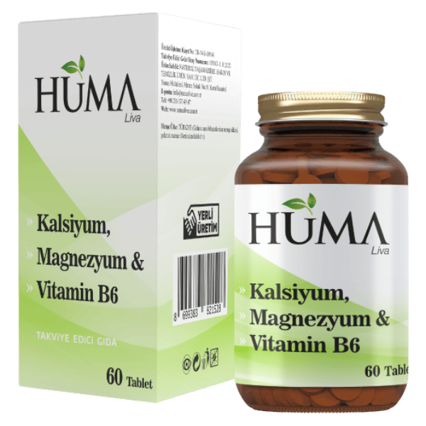 Naturalive Huma Kalsiyum, Magnezyum Vitamin B6 60 Tablet - 1