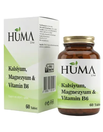 Naturalive Huma Kalsiyum, Magnezyum Vitamin B6 60 Tablet - NATURALİVE