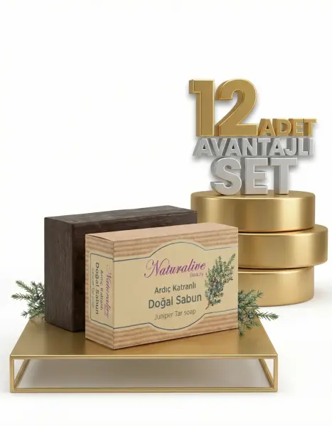 Naturalive Katı Ardıç Katranlı Sabun 12x120 Gr - 1