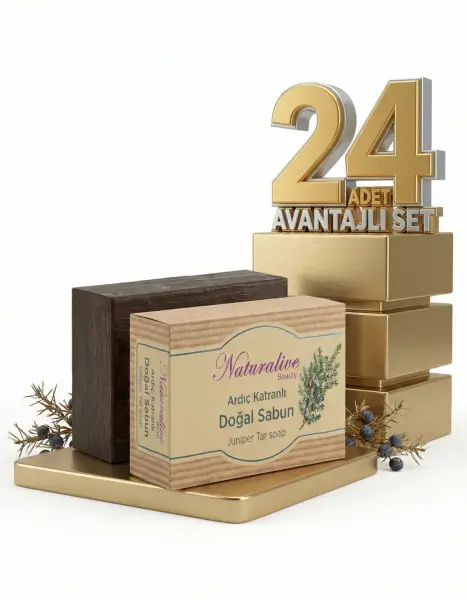 Naturalive Katı Ardıç Katranlı Sabun 24x120 Gr - 1