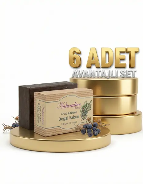 Naturalive Katı Ardıç Katranlı Sabun 6x120 Gr - 1
