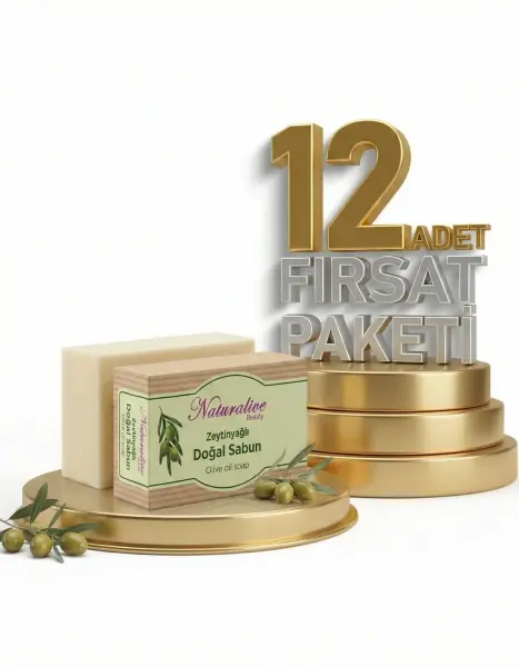 Naturalive Katı Zeytinyağlı Sabun 12x120 Gr - 1