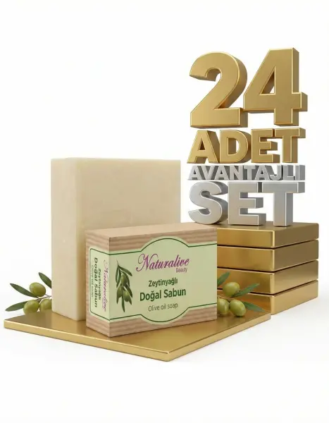 Naturalive Katı Zeytinyağlı Sabun 24x120 Gr - 1