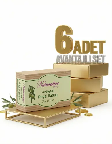 Naturalive Katı Zeytinyağlı Sabun 6x120 Gr - Naturalive