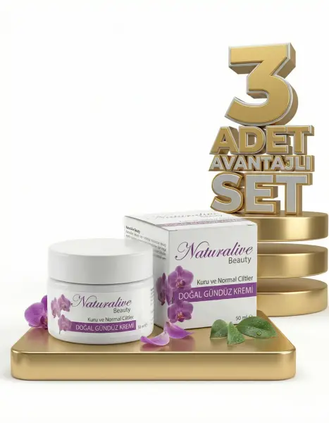 Naturalive Kuru Doğal Gündüz Kremi 3x50 Ml - 1