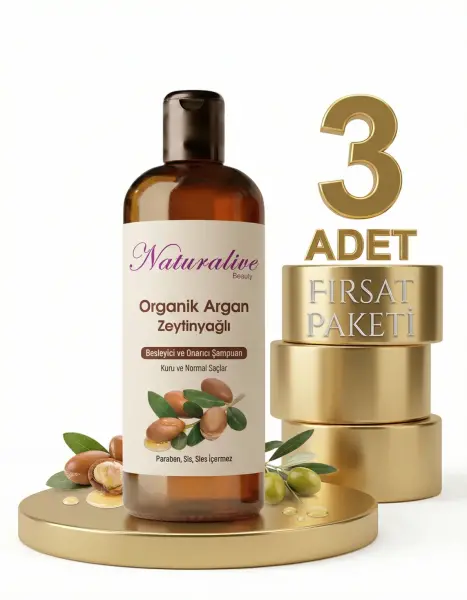 Naturalive Kuru Saçlar İçin Şampuan 3x500 Ml - 1