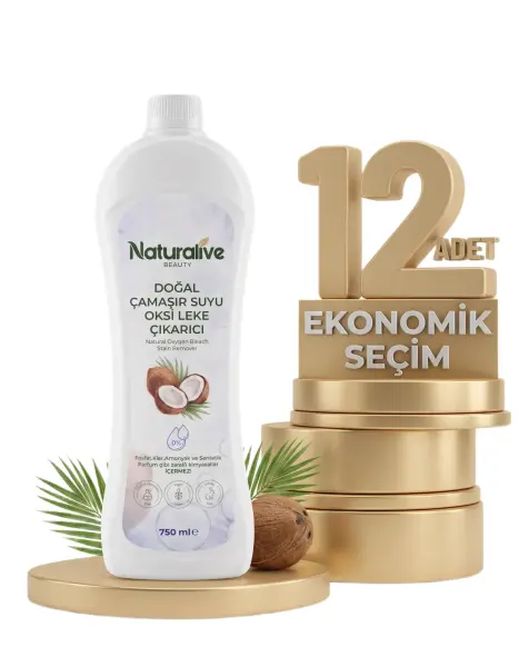 Naturalive Doğal Çamaşır Suyu Oksi Leke Çıkarıcı 12x750 Ml - 1