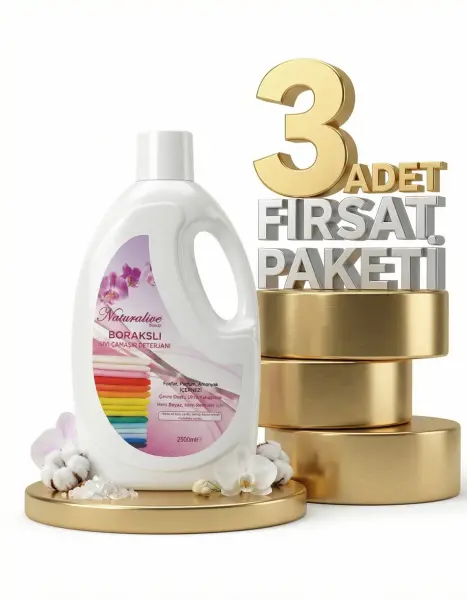 Naturalive Renkliler Sıvı Çamaşır Deterjanı 3x2,50 Lt - 1