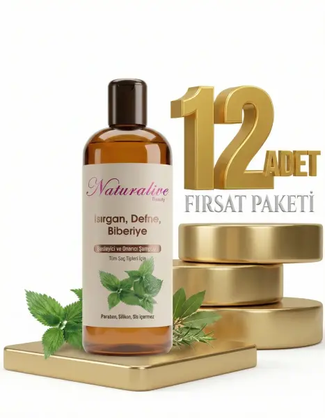Naturalive Tüm Saçlar İçin Şampuanı 12x500 Ml - 1