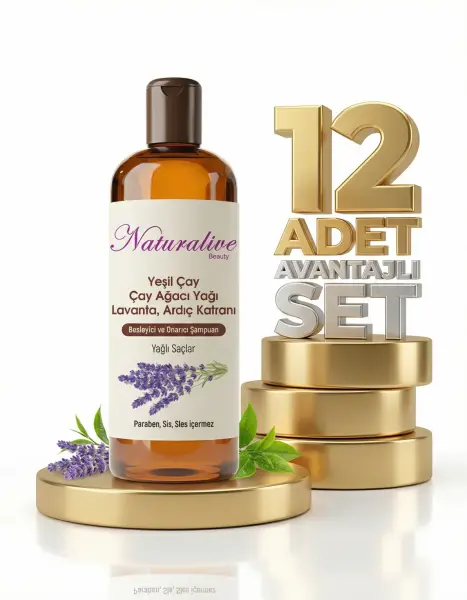Naturalive Yağlı Saçlar İçin Şampuan 12x500 Ml - 1