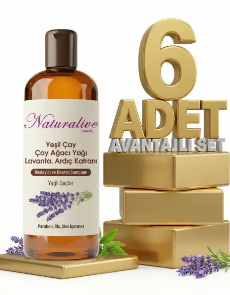Naturalive Yağlı Saçlar İçin Şampuan 6x500 Ml - 1