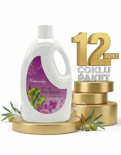 Naturalive Zeytinyağlı Sıvı El Sabunu 12x2,5 Lt - Naturalive