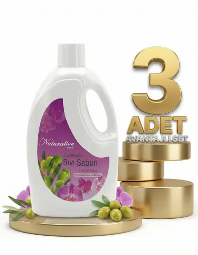Naturalive Zeytinyağlı Sıvı El Sabunu 3x2,5 Lt - Naturalive