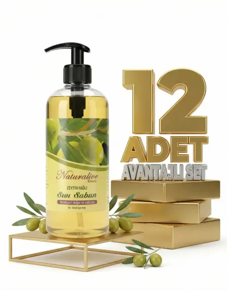 Naturalive Zeytinyağlı Sıvı Sabun 12x500 Ml - 1