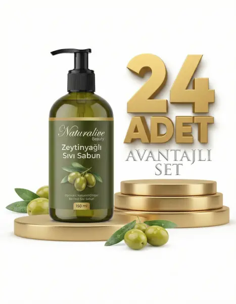 Naturalive Zeytinyağlı Sıvı Sabun 24x500 Ml - 1