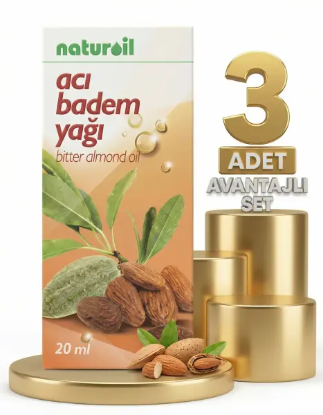 Naturoil Acı Badem Yağı 3x20 Cc - 1