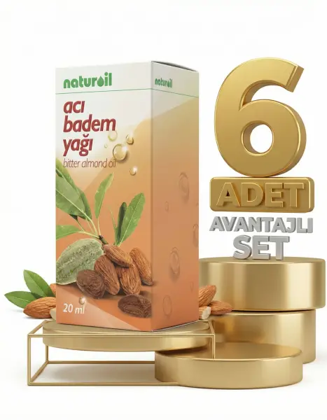 Naturoil Acı Badem Yağı 6x20 Cc - 1