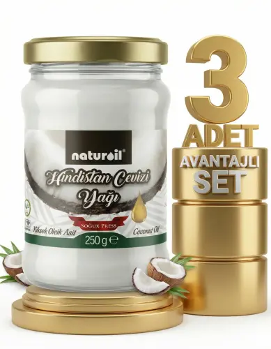 Naturoil Hindistan Cevizi Yağı 3x250 Gr - Naturoil