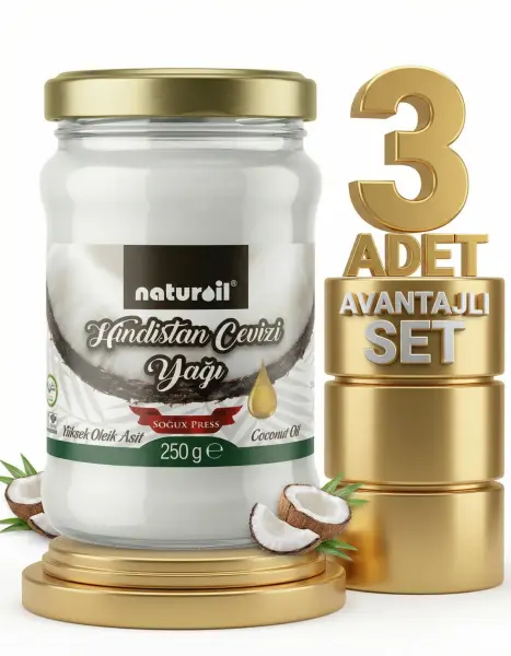 Naturoil Hindistan Cevizi Yağı 3x250 Gr - 1