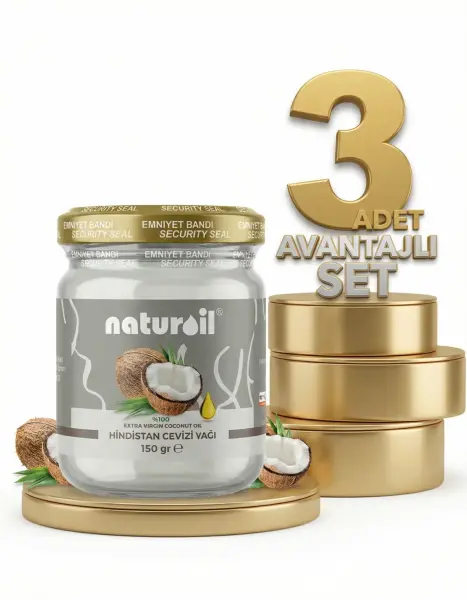 Naturoil Hindistan Cevizi Yağı 3x80 Gr - 1