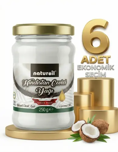 Naturoil Hindistan Cevizi Yağı 6x250 Gr - Naturoil