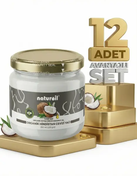 Naturoil Organik Hindistan Cevizi Yağı 12x250 Ml - 1