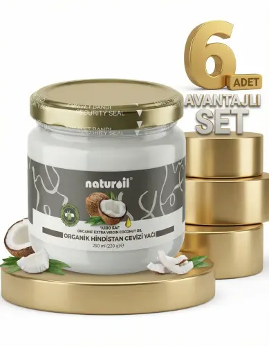 Naturoil Organik Hindistan Cevizi Yağı 6x250 Ml - Naturoil