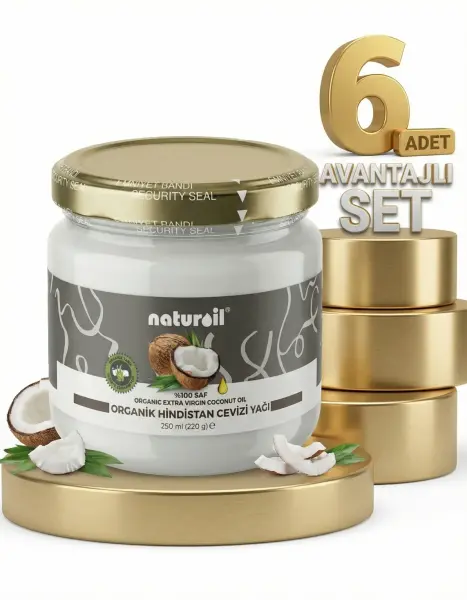 Naturoil Organik Hindistan Cevizi Yağı 6x250 Ml - 1