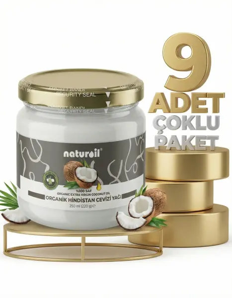 Naturoil Organik Hindistan Cevizi Yağı 9x250 Ml - 1
