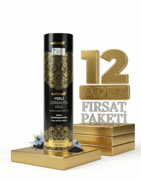 Naturoil Silindir Kutu Çörek Otu Yağı 12x250 Ml - 1