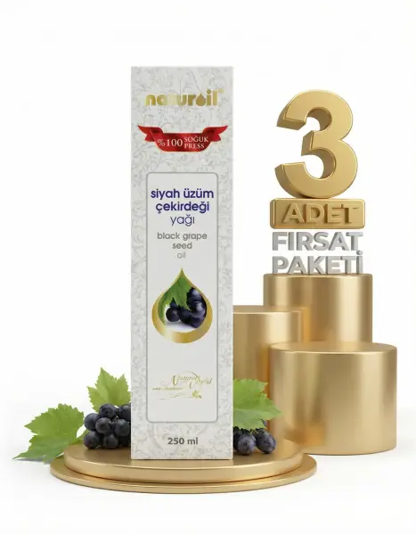 Naturoil Siyah Üzüm Çekirdeği Yağı 3x250 Ml - 1