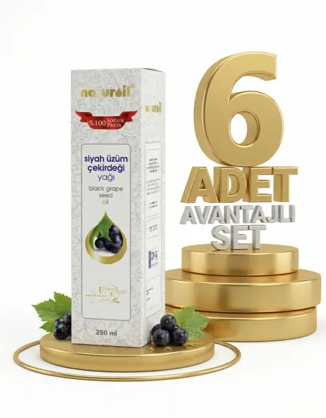 Naturoil Siyah Üzüm Çekirdeği Yağı 6x250 Ml - 1