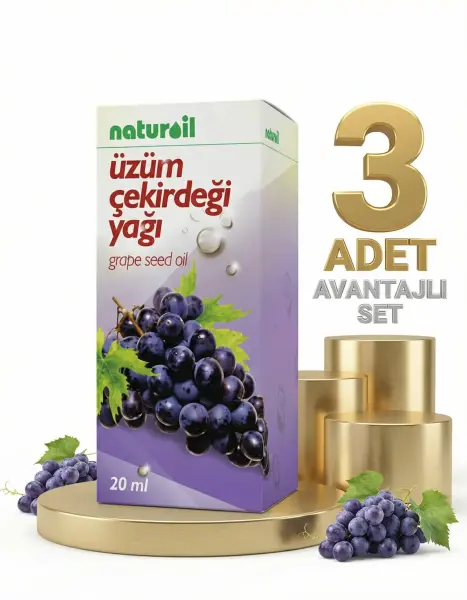 Naturoil Üzüm Çekirdeği Yağı 3x20 Cc - 1