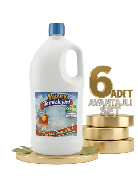 Ortem Beyaz Sabun Kokulu Yüzey Temizleyici 6x2,5 Kg - 1