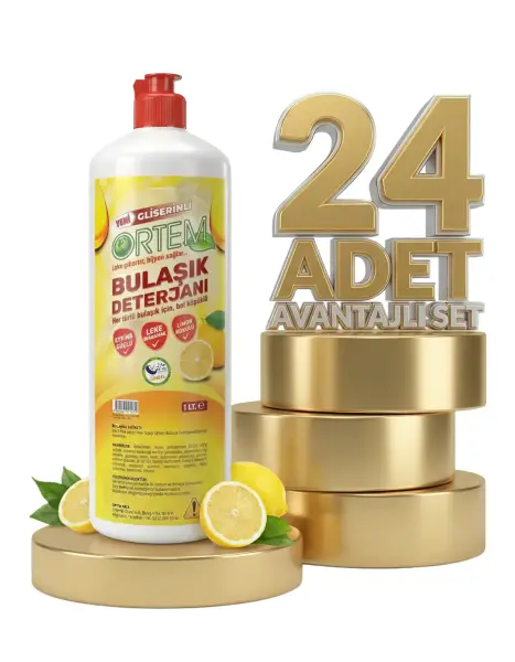 Ortem Bulaşık Deterjanı Elde Yıkama 24x1 Lt - 1