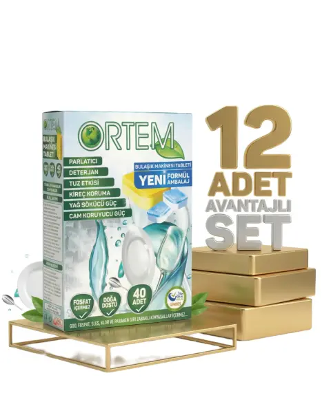 Ortem Bulaşık Makinesi Tableti 12x30lu - 1