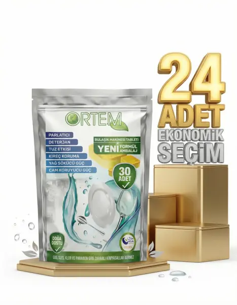 Ortem Bulaşık Makinesi Tableti 24x30lu - 1