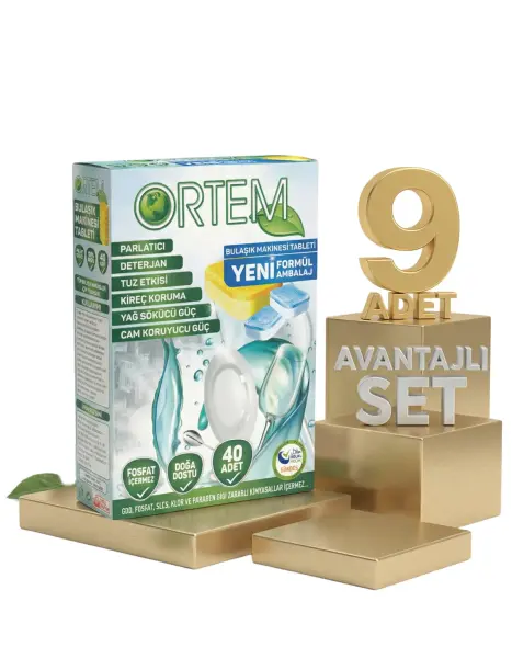 Ortem Bulaşık Makinesi Tableti 9x30lu - 1