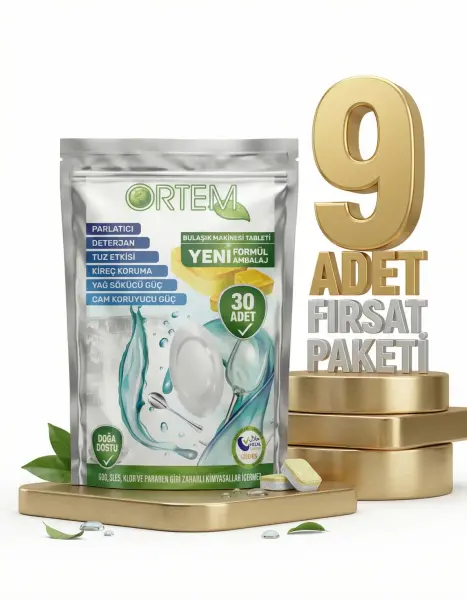 Ortem Bulaşık Makinesi Tableti 9x30lu - 1