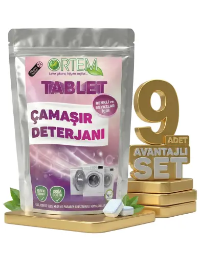 Ortem Çamaşır Tablet Deterjan 9x22'li - ORTEM
