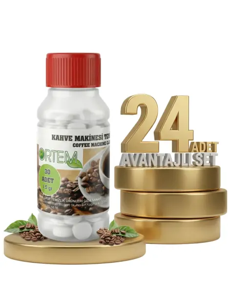 Ortem Kahve Makinesi Temizleme Tableti 30lu 45 Gr x24 - 1